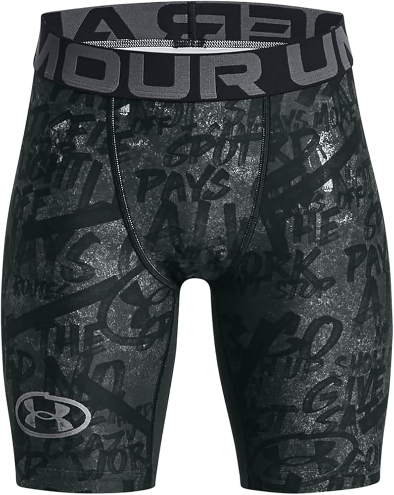 Under Armour Boys' Alter Ego HeatGear 5" Fitted UnderShorts (US, Alpha, Large, Regular, Black/Grey 001)