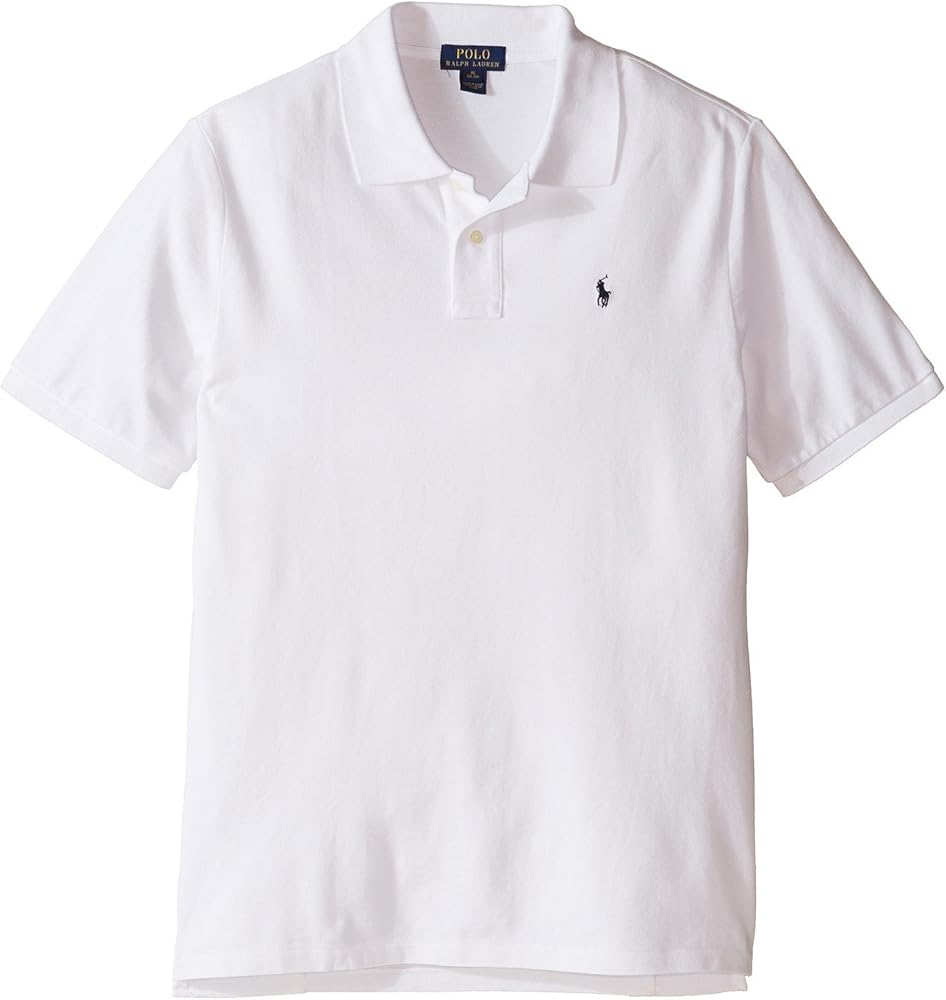 Polo Ralph Lauren Kids Boy's Basic Mesh Polo (Big Kids) White XL (18-20 Big Kids)