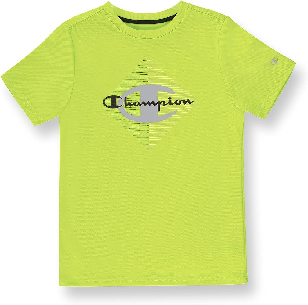 Champion Boys T-Shirt, Kids' T-Shirt For Boys, Lightweight Tee for Kids, Script & Print