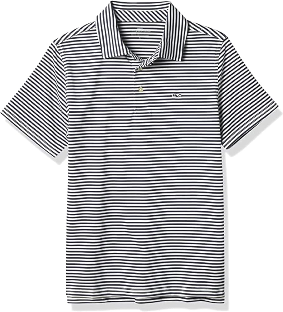 vineyard vines Boys Winstead Stripe Sankaty Performance Polo