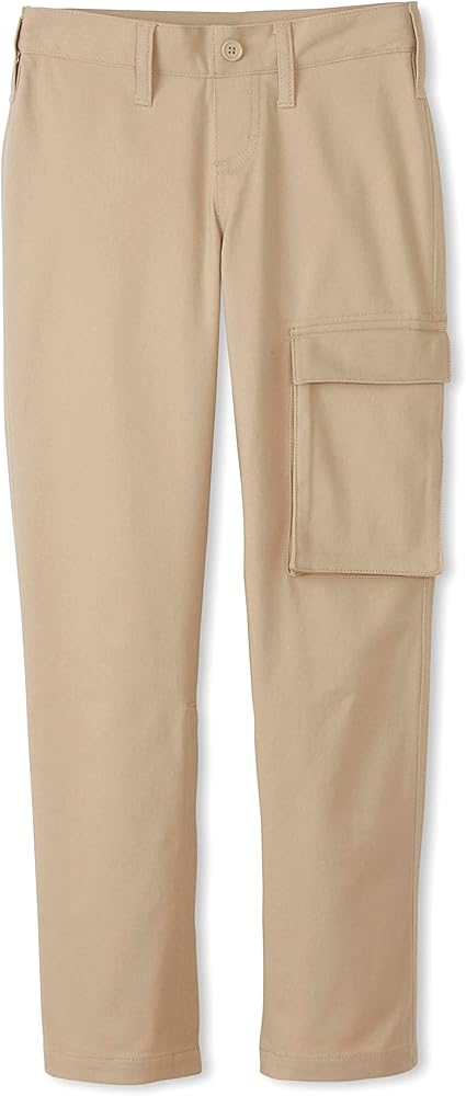 French Toast Boys' Adaptive Seated Straight Fit Stretch Twill Pant with Thigh Pocket