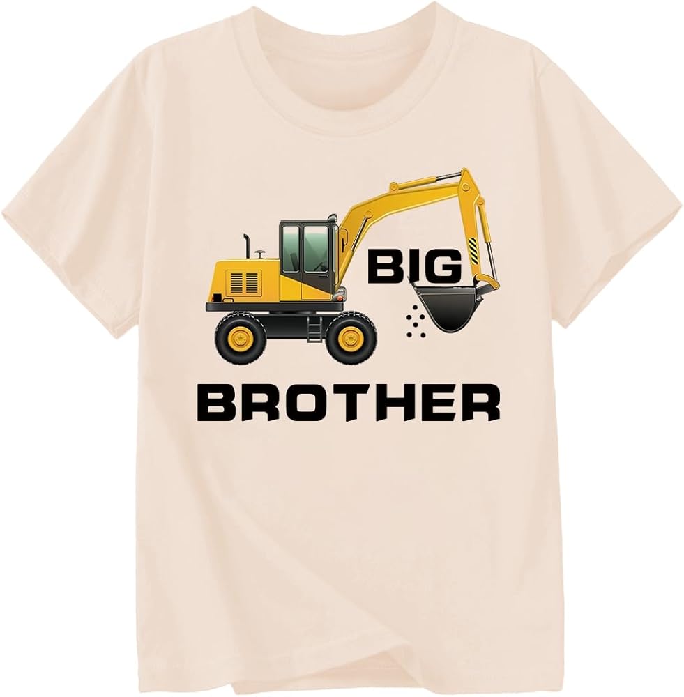 Biggest/Bigger/Big Brother Shirt for Toddler Boys Cotton Short Sleeve Tshirts Announcement Outfit 2-9 Years