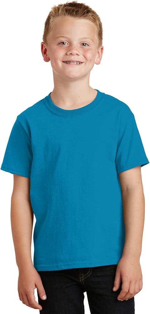 Port & Company - Youth Core Cotton Tee XL Neon Blue*