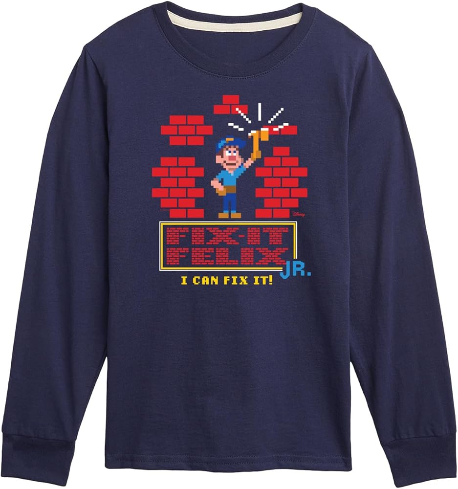 Disney Wreck It Ralph - I Can Fix It Felix - Toddler & Youth Long Sleeve Graphic T-Shirt