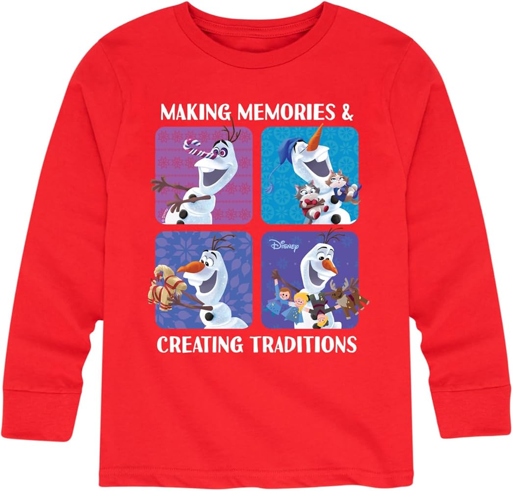 Disney Frozen 2 - Making Memories Creating Traditions - Toddler and Youth Long Sleeve Graphic T-Shirt