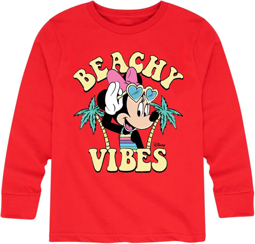 Disney Mickey & Friends - Beach Vibes - Toddler and Youth Long Sleeve Graphic T-Shirt