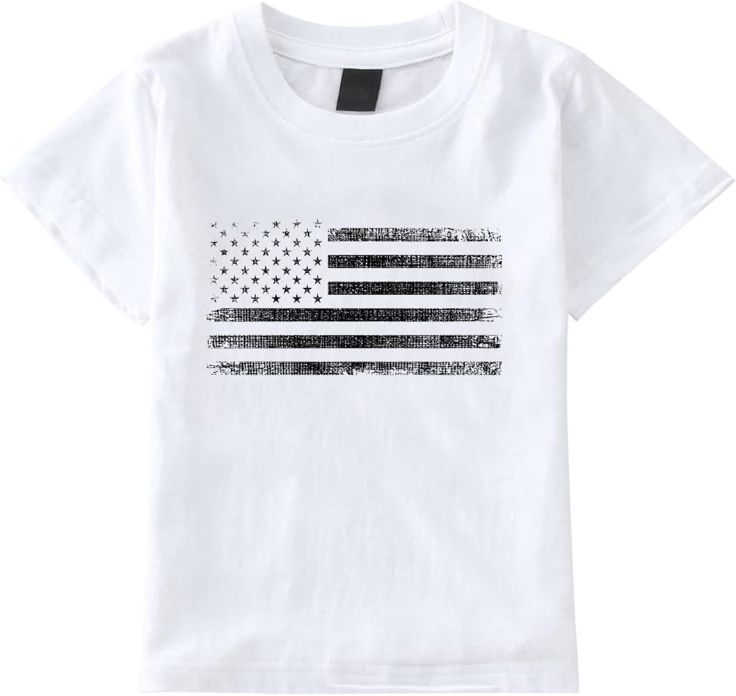 T Shirts for Boys Baby Girls Summer Short Sleeve Pullover Tees Independence Day T Shirt Tee Tops Boys