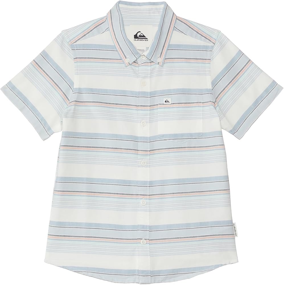 Quiksilver Boy's Oxford Strip Classic Button Up Woven Top Youth