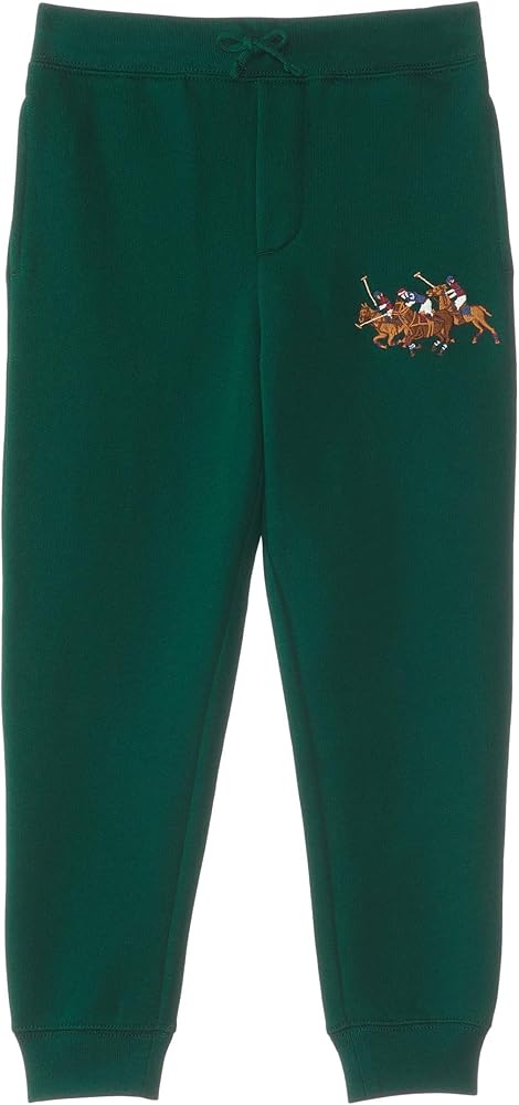 POLO RALPH LAUREN Boy's Big Pony Logo Double-Knit Jogger Pants (Big Kids) Moss Agate LG (16-18 Big Kid) 25.5