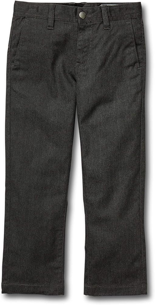 Volcom Boys' Frickin Modern Stretch Chino Pant (Big Boys & Little Boys Sizes), 3T, Charcoal Heathe