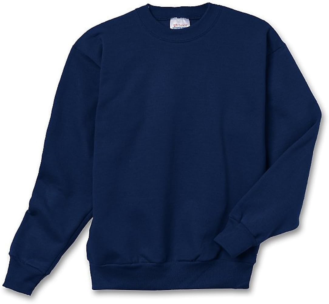 Hanes Boys Comfortblend EcoSmart Crewneck Sweatshirt, Medium, Navy