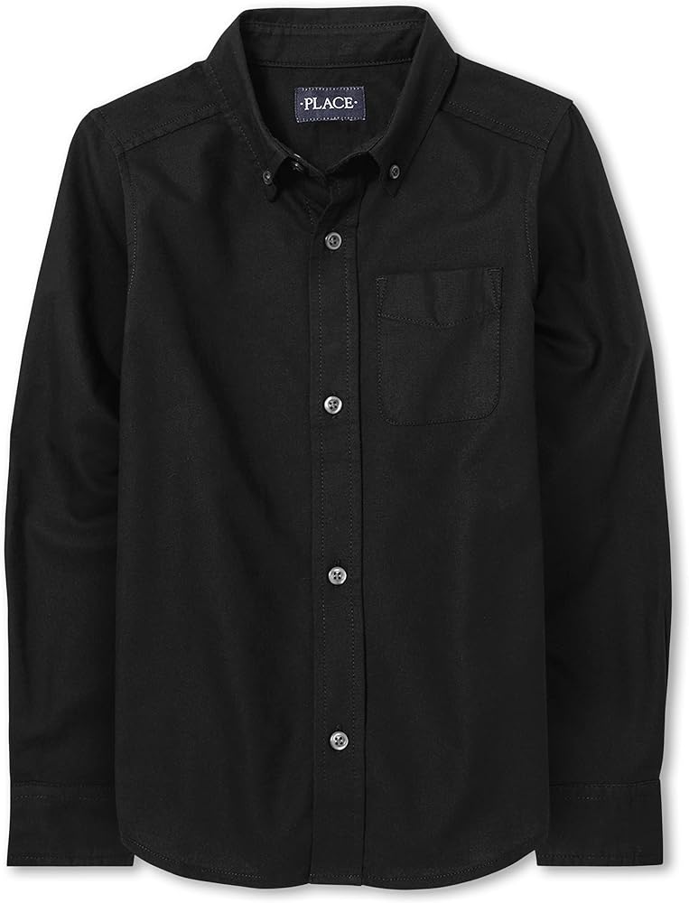 The Children's Place Boys' Long Sleeve Oxford Button Down Shirt