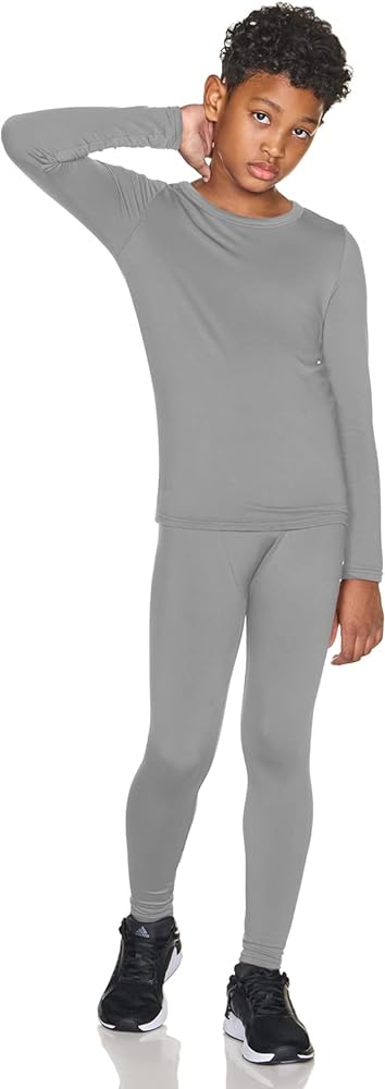 TSLA Kid's & Boy's and Girl's Thermal Underwear Set, Soft Fleece Lined Long Johns, Winter Base Layer Top & Bottom