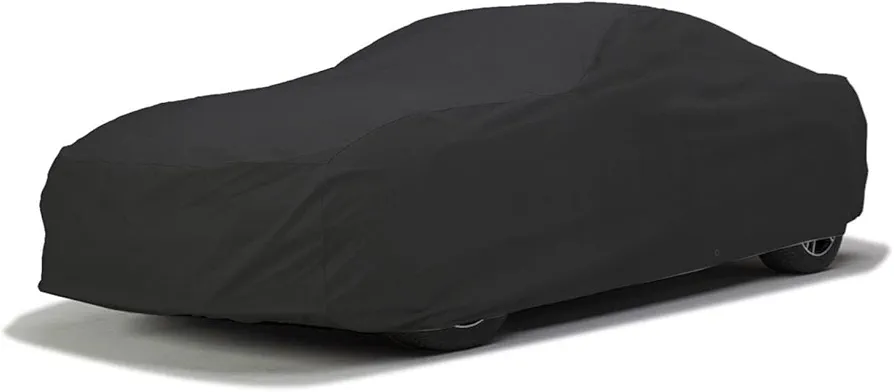 DaShield SoftTec Indoor Satin Car Cover for Ford Thunderbird 1964 1965 1966 Semi Custom Fit Elastic Flexible High-end Luxury Dust-Proof Protection, Car Show, Underground Garage, Black