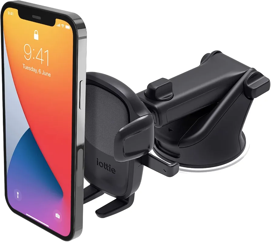 iOttie Easy One Touch 5 Dashboard & Windshield Universal Car Mount Phone Holder Desk Stand with Suction Cup Base and Telescopic Arm for iPhone, Samsung, Google, Huawei, Nokia, other Smartphones