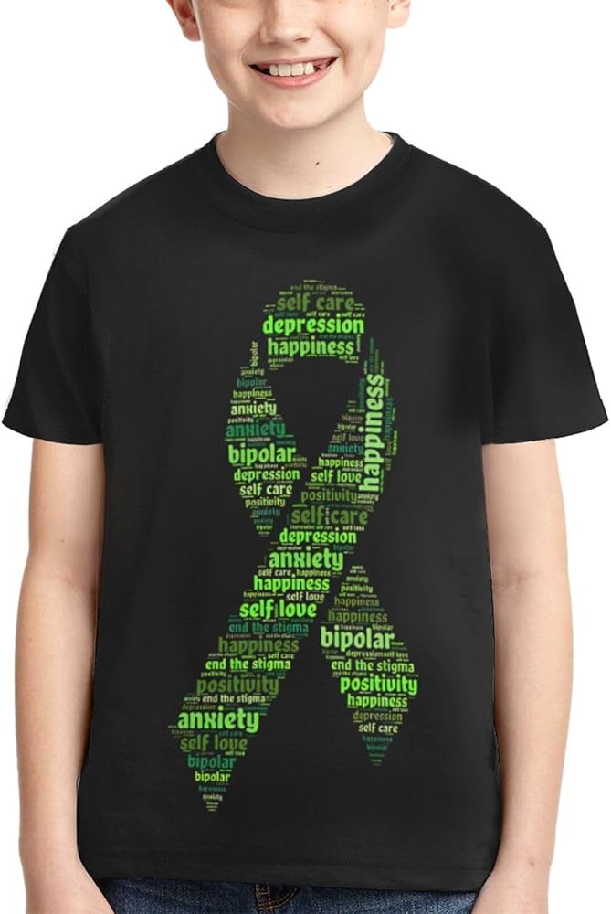 Mental Health Awareness Boys Girls Shirts Kids Short Sleeve Classic Crewneck Top Tee