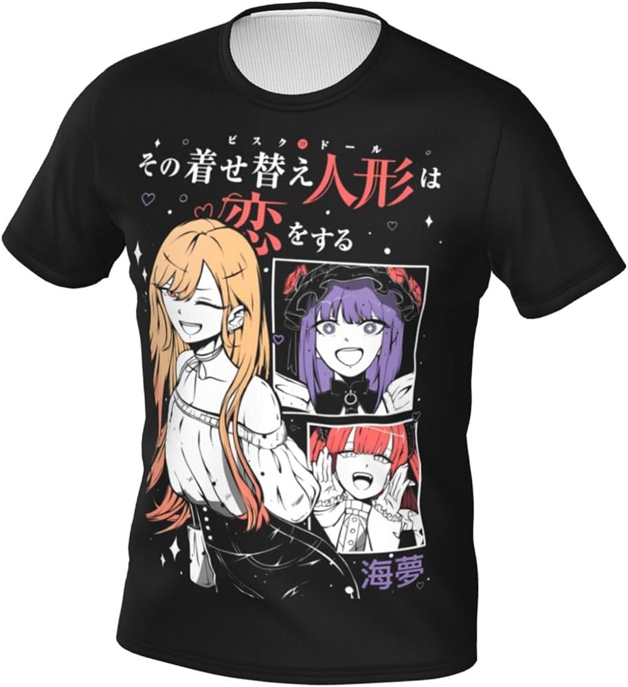 Anime T Shirts My Dress Up Darling Men's Summer Cotton Tee Crew Neck Short Sleeve Tops