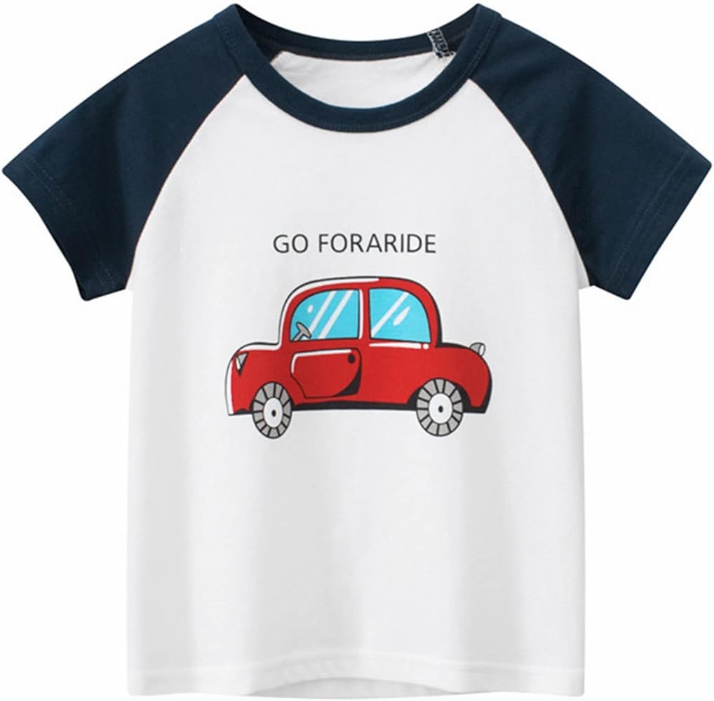 Boys Cotton Long Sleeve Tee Sleeve T Shirt Car Boys Tops Short Sleeve Tech Sport T Shirt Tops Youth Graphic Tees Boys