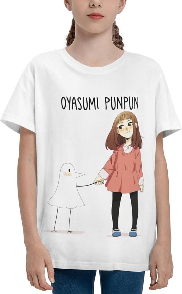 Anime Goodnight Punpun Shirt Boys Girls Round Neck Short Sleeve Cotton Tees