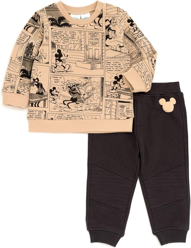 Disney Lion King Mickey Mouse Winnie the Pooh Toy Story Fleece Sweatshirt and Pants Outfit Set Newborn to Big Kid Sizes