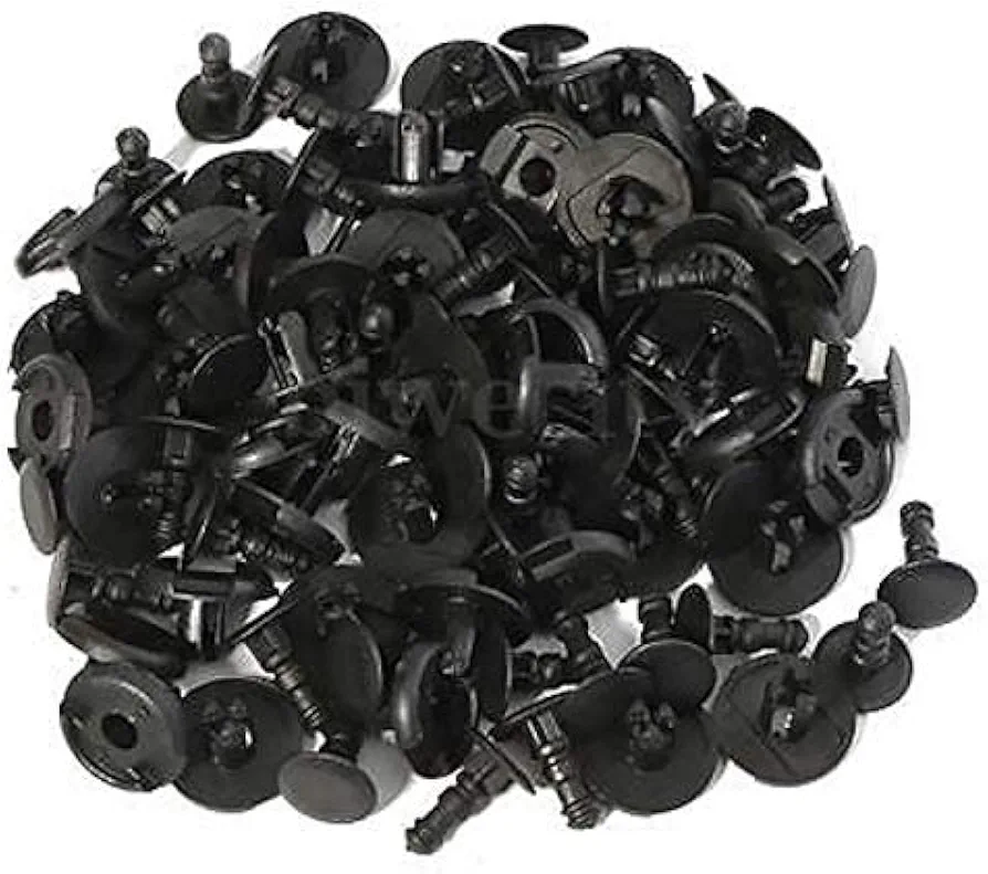 100pcs - 7mm Nylon Clips Plastic Push Type Rivet Retainer Fastener Bumper Pin Fender Flare Compatible with Toyota