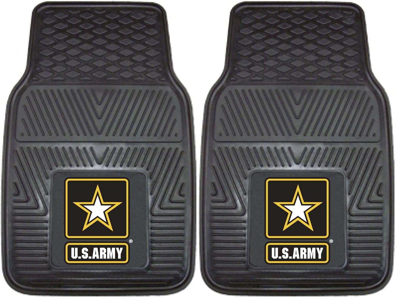 FANMATS Military Unisex-Adult Heavy Duty Car Mat Set - 2 Pieces