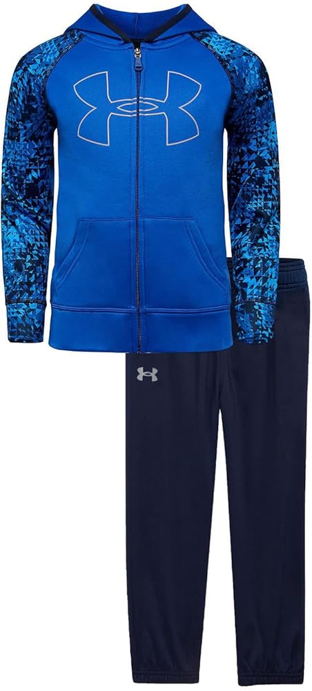 Under Armour Boy`s Zip Jacket and Pants Set (Powder Blue(27H52603-42), 2T)