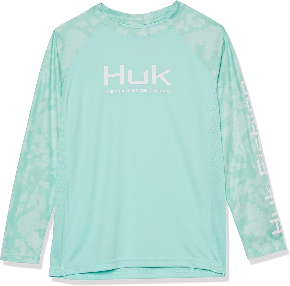 HUK Kids' Double Header Long Sleeve Shirt +Sun Protection