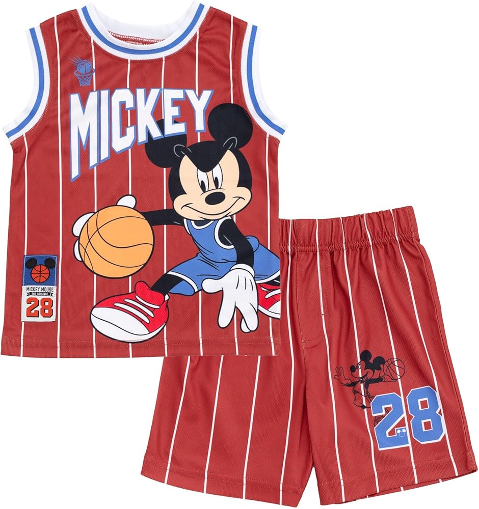 Disney Mickey Mouse Tank Top and Mesh Shorts Toddler to Little Kid