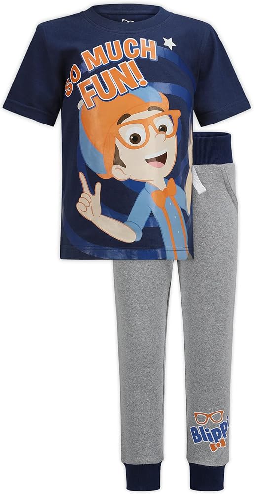 Blippi Boys T-Shirt and Pant Set for Little Kids