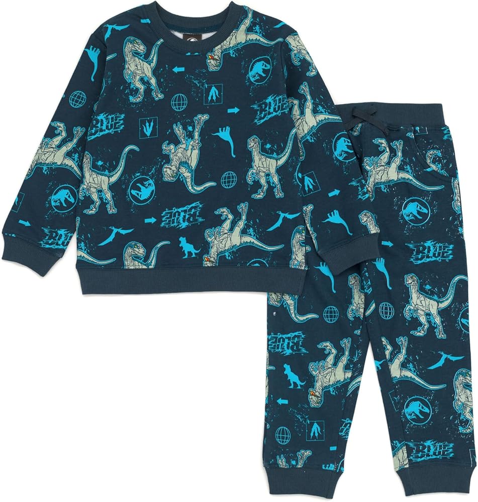 Jurassic World Jurassic Park T-Rex Fleece Pullover Sweatshirt and Pants Set Infant to Big Kid