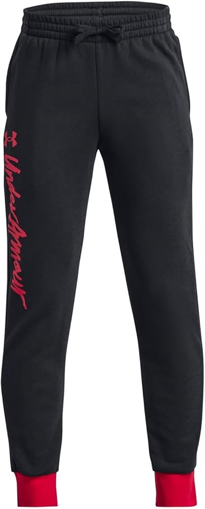 Boys' UA Rival Fleece Script Joggers