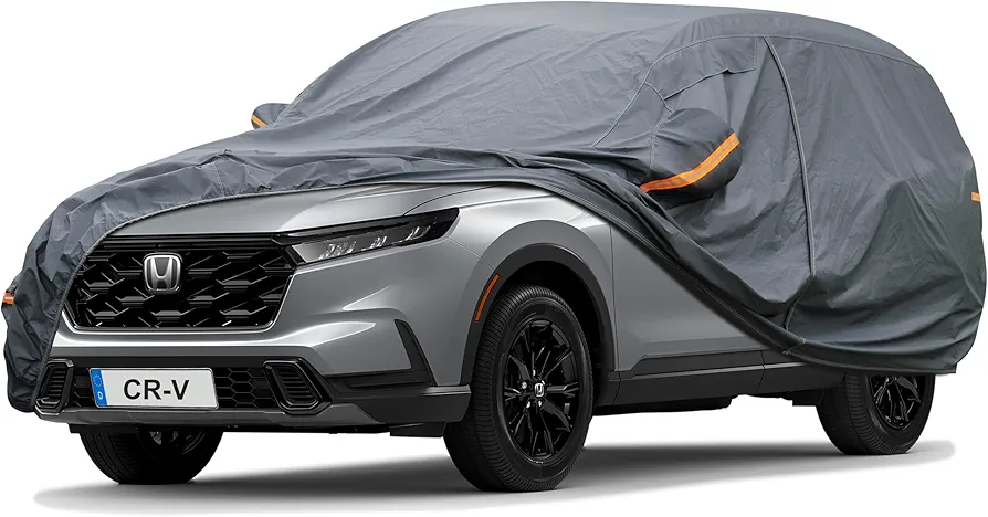 Premium Car Cover Custom Fit Honda CRV CR-V (1995-2024), 16 Layers Heavy Duty Car Cover Waterproof All Weather with Zipper Door for Sun Rain Snow Dust Uv Protection