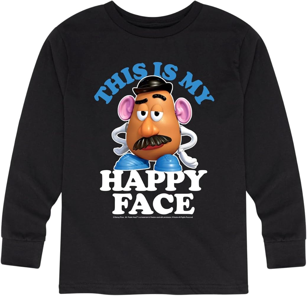 Disney Toy Story - This My Happy Face - Toddler and Youth Long Sleeve Graphic T-Shirt