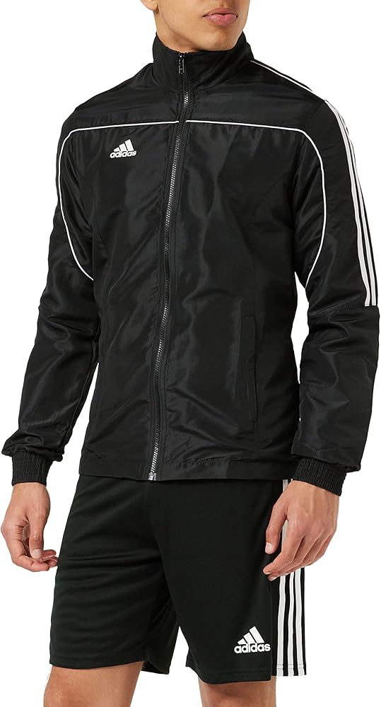 adidas Combat Sports 3-Stripes 100% Polyester Long Sleeve Light Track Jacket - Black White