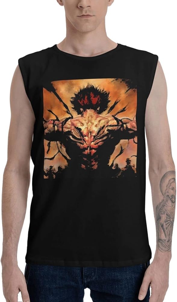 Anime Baki The Grappler Yujiro Hanma Tank Top Boys Summer Sleeveless Tee Casual Running Workout Sport Vest