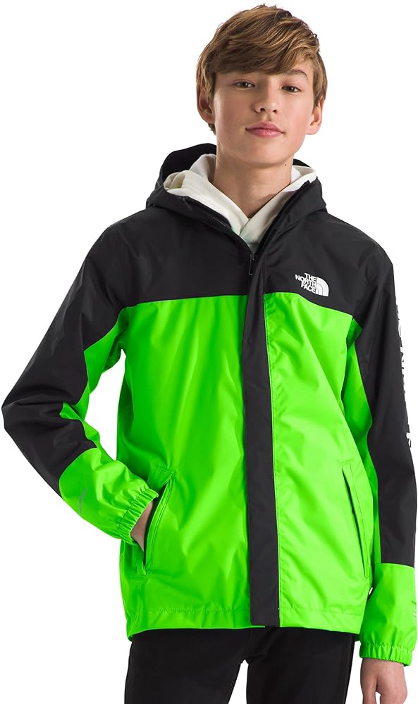 THE NORTH FACE Boys' Antora Waterproof Rain Jacket, Safety Green, Medium