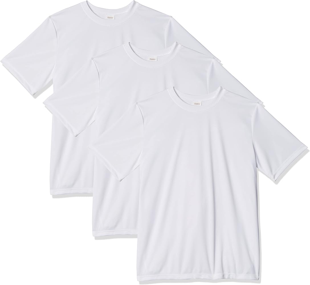 Hanes Boys Cool Dri Performance T-Shirt Pack Of 3