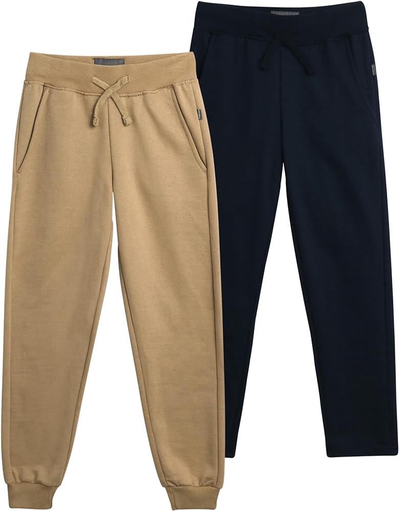 Eddie Bauer Boys' Sweatpants - 2 Pack Fleece Jogger Sweatpants with Pockets - Athletic Pants for Boys (8-16)