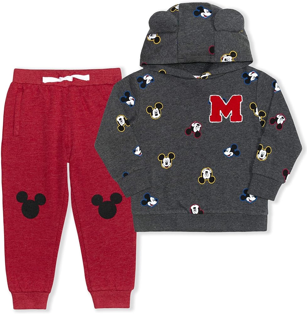 Disney Mickey Mouse Boys Hoodie and Pants Set for Toddlers and Big Kids