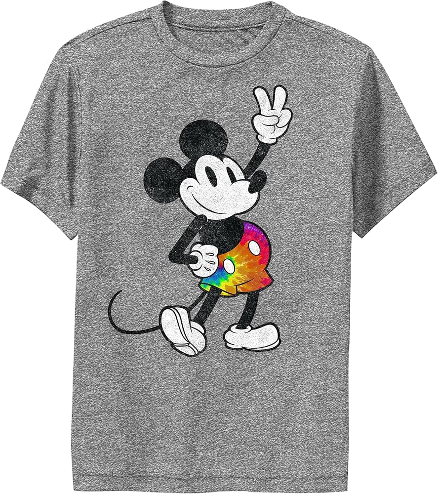 Disney Characters Tie Dye Mickey Stroked Boy's Performance Tee