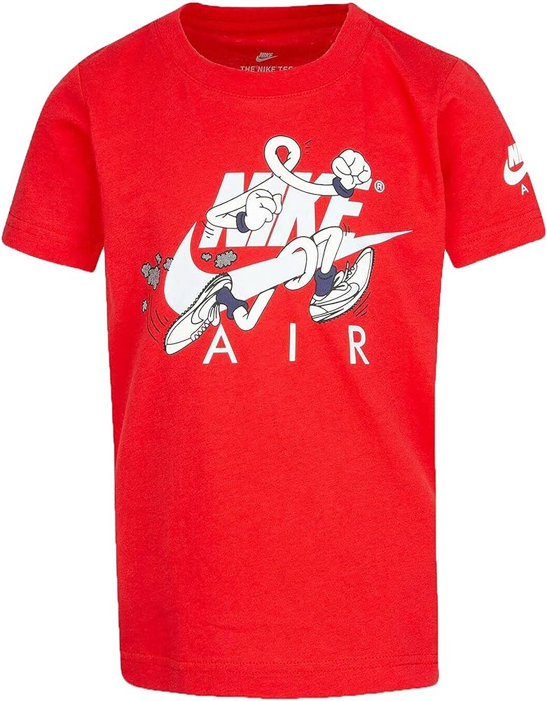 Nike Air Character T-Shirt Little Boy's Short Sleeve Crew Neck University Red