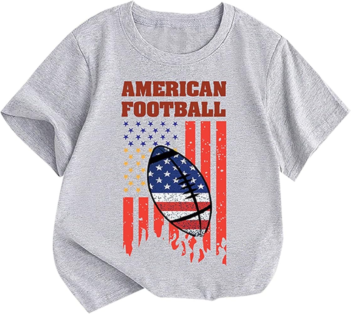 Independence Day Top for Little Boys Girls Letter Print My First 4th of July Tees Summer Crewneck Outfits for Kids