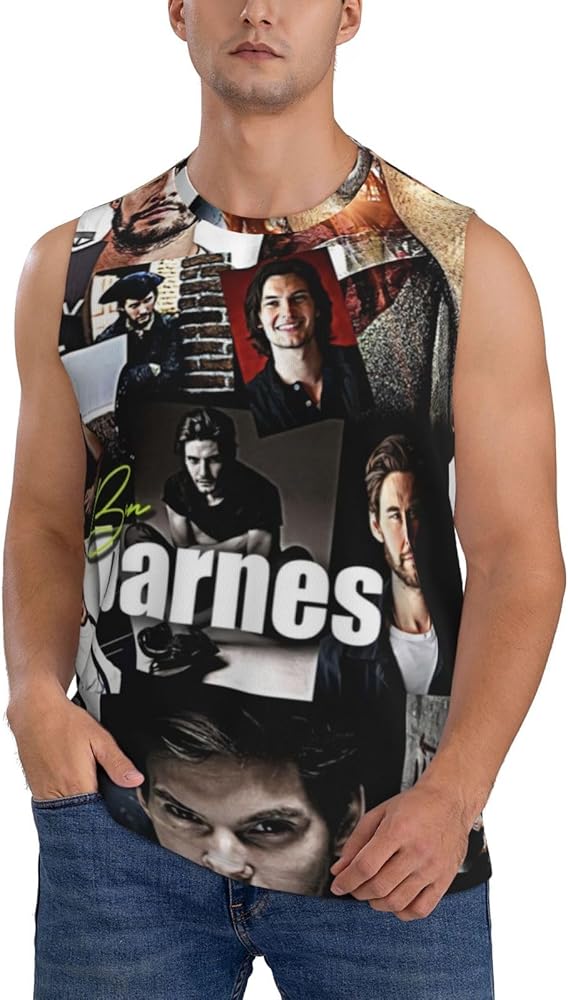 Ben Barnes Tank Tops Men's Lightweight Summer Casual Sleeveless Muscle Workout Running Gym T Shirts