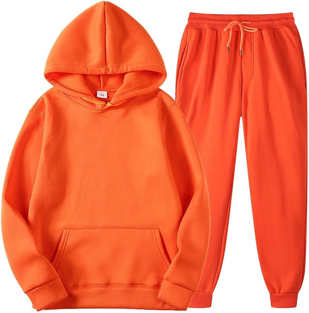 Youth Fashion Fleece Pullover Hoodie and Sweatpants Suit for Boys Girls 2 Piece Outfit Sweatshirt Set