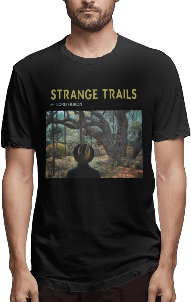 Lord Huron Strange Trails T Shirt Boys Fashion Exercise Crew Neck Short Sleeve Shirts Vest Black