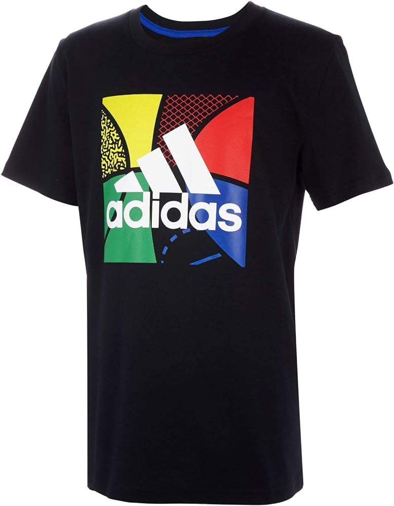 adidas Boys' Short Sleeve Cotton Jersey Graphic T-Shirt