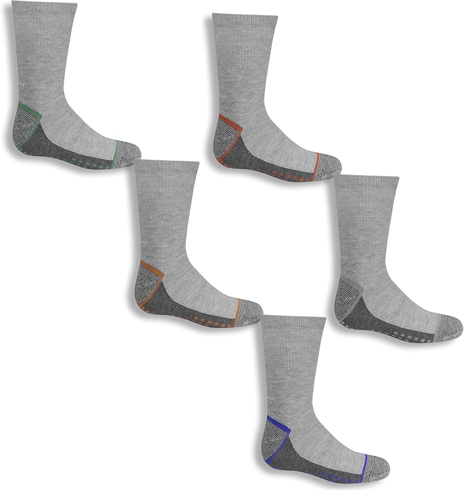 Fruit of the Loom Boys' 6 Pair Pack Half Cushion Socks