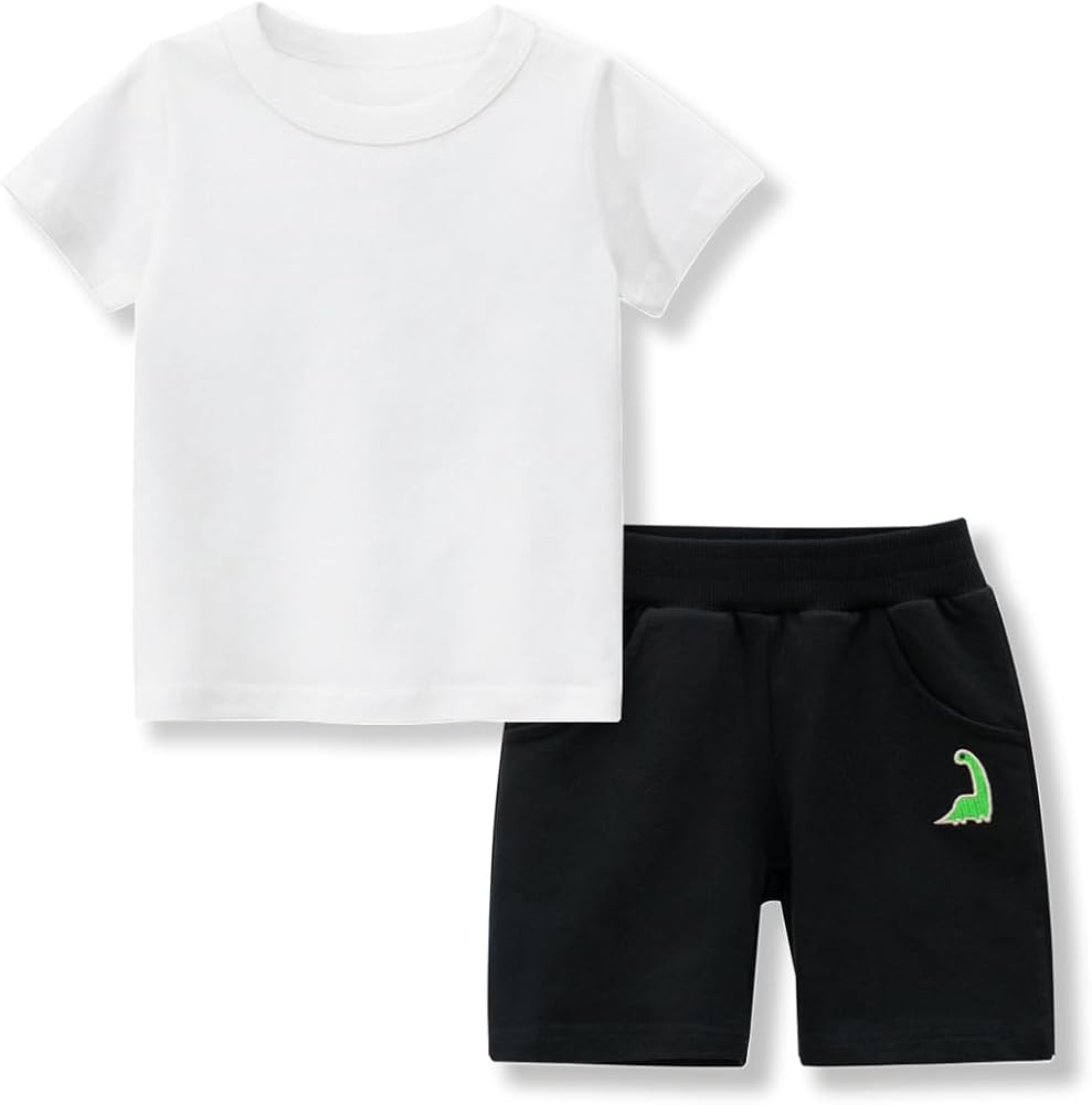 Toddler Boys Summer Clothes Boys Summer Outfits Short Sleeve T-Shirt and Shorts Set 2-7T