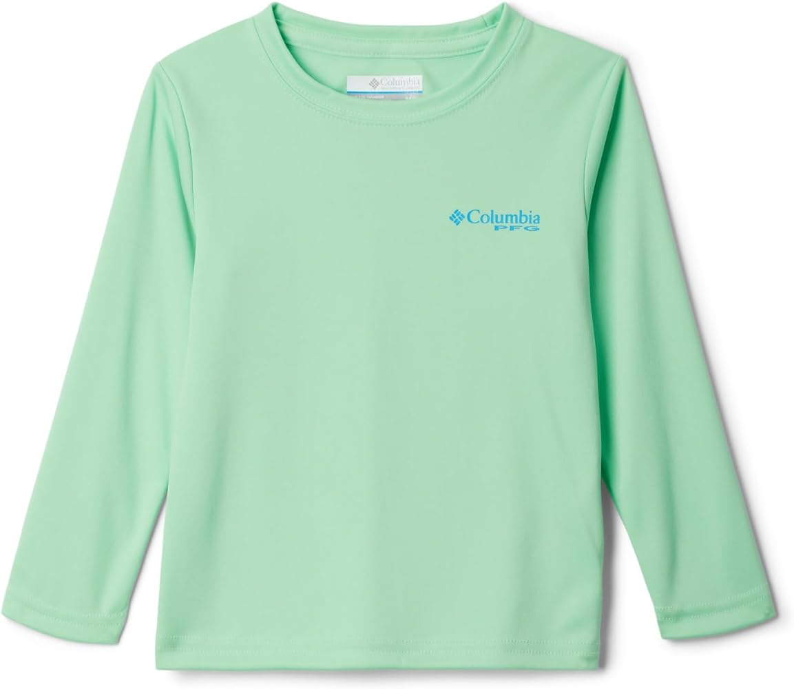 Columbia Toddler Boys Terminal Tackle PFG Fish Flag Long Sleeve, Ocean Mint/PFG Flag Offshore Slam, 2T